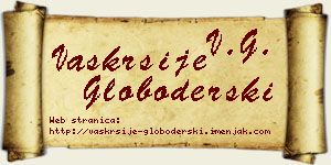 Vaskrsije Globoderski vizit kartica